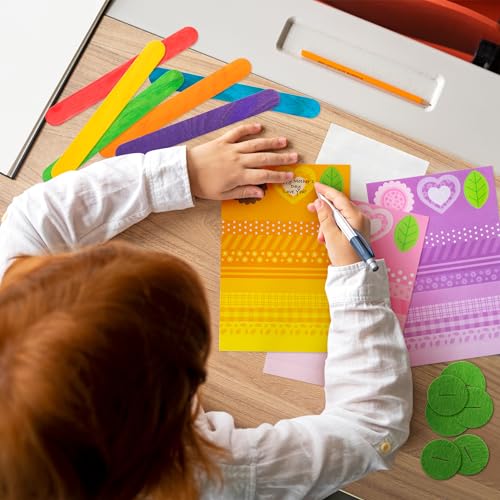 WATINC Flower Paper Pot Craft Kits for Kids - DIY 3D Flower Arts & Crafts Decorations for Spring Summer, Back to School Activity for Preschool Classroom Homeschool (36 Pack)