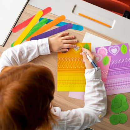 WATINC Flower Paper Pot Craft Kits for Kids - DIY 3D Flower Arts & Crafts Decorations for Spring Summer, Back to School Activity for Preschool Classroom Homeschool (36 Pack)