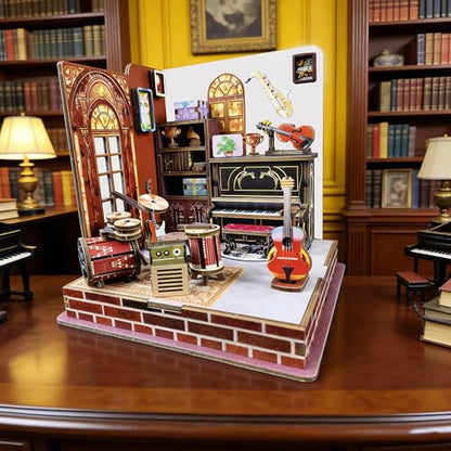 3D Miniature House Kit DIY Micro Music Dollhouse