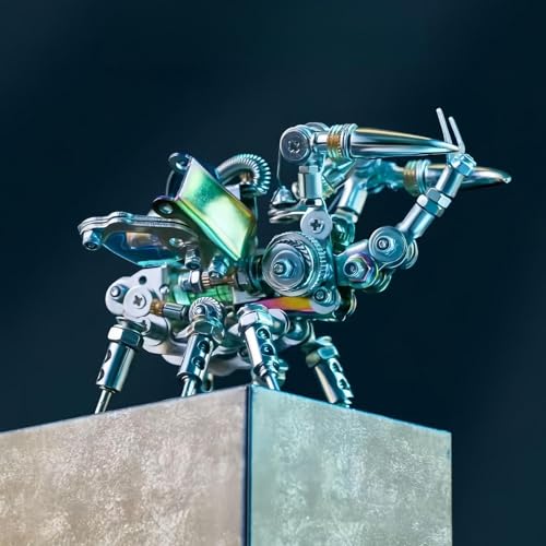 Adult 3D Metal Puzzle, Punk Beetle Metal Model Set, 3D Puzzle Mechanical Insect Building Blocks, Fun DIY Assembly, high-end Men's Gifts. - color: Silver Shell Beetle