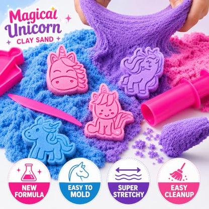 Carolart Unicorn Cloud Sand Sensory Kit, Sand Toys for Kids, Play Sand - style: unicorn