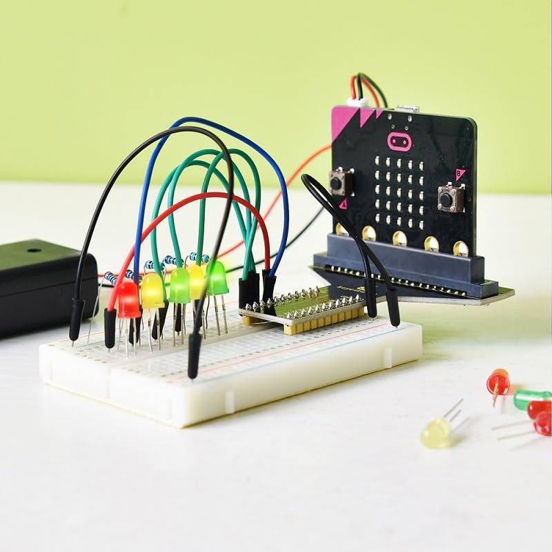 KEYESTUDIO Microbit Basic Starter Kit for BBC Micro:bit V2 Accessories STEM Kit Coding for Beginners (Micro:bit V2.21 Included)