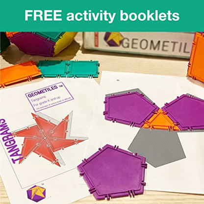 3D Building Set for Learning Math, Includes Many Online Activities, 32-pc, Made in USA (Pentagon/Triangle)