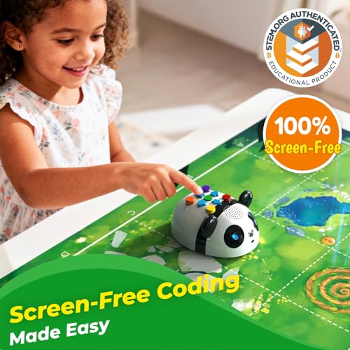 Apitor Robot Panda Coding Robot for 4-6, Screen-Free STEM Learning Toy