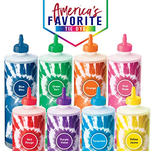 Tulip One-Step Tie-Dye Kit, 8 XL 16 oz Bottles, Rainbow - size: 8 Colors