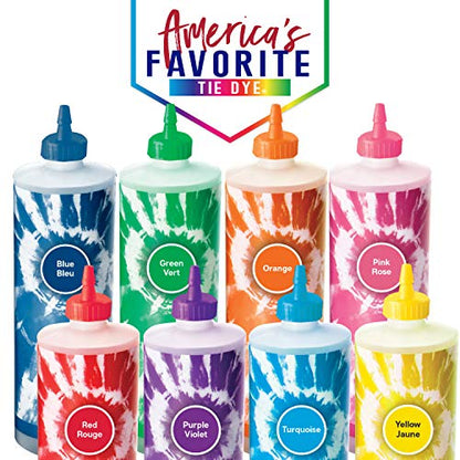 Tulip One-Step Tie-Dye Kit, 8 XL 16 oz Bottles, Rainbow - size: 8 Colors