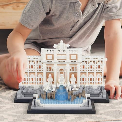 1851pcs Micro Mini Blocks Trevi Fountain Archiecture Building Blocks Sets - color: Architecture