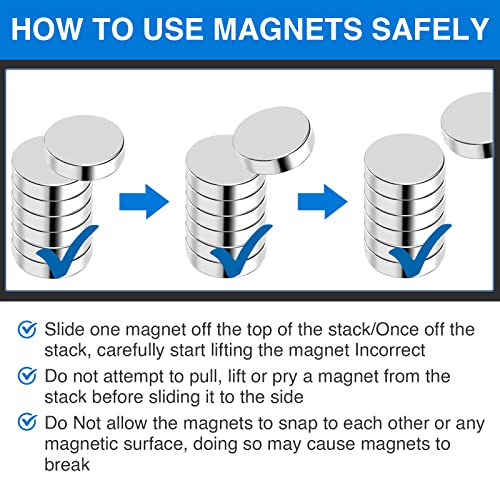 TRYMAG Small Strong Magnets, 6 Sizes Rare Earth Magnet, 255Pcs - color: Silver, size: mix-255Pcs
