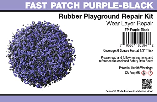Poured-in-Place Surfacing Repair Kit Fix Rubber Playground (Purple/Black, Standard) - color: Purple/Black, size: Standard