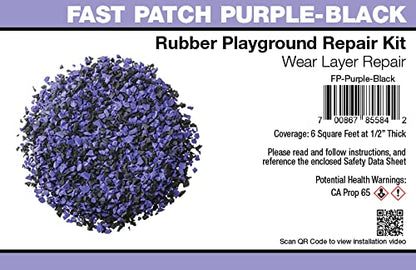 Poured-in-Place Surfacing Repair Kit Fix Rubber Playground (Purple/Black, Standard) - color: Purple/Black, size: Standard