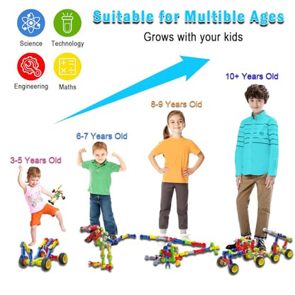 Huaker STEM Building Toys for 3 4 5 6 7 8 Year Old Boys Girls Birthday Gift - style: 125