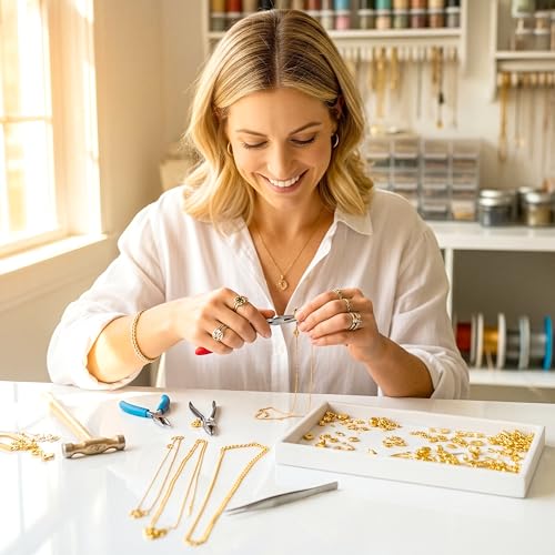 PP OPOUNT Gold Necklace Chains for Jewelry Making, 62.3 Feet 8 Rolls Chain - color: Gold, size: 8 Rolls