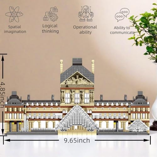 Architecture Louvre Micro Building Blocks Set, 3377pcs
