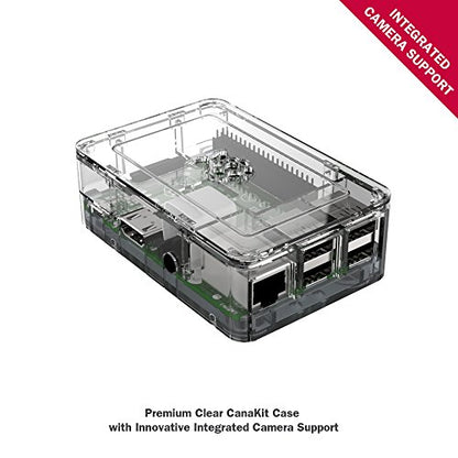 CanaKit Raspberry Pi 3 B+ (B Plus) with Premium Clear Case and 2.5A Power Supply