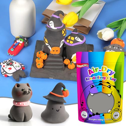 ifergoo 100g Gray Air Dry Clay, 3.5oz DIY Creative Modeling Clay for Kids - color: Gray/100g