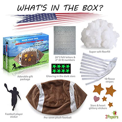 Make Your Own American Football Plush Pillow Kit Kids Gift Art & Craft Set - style: FOOTBALL