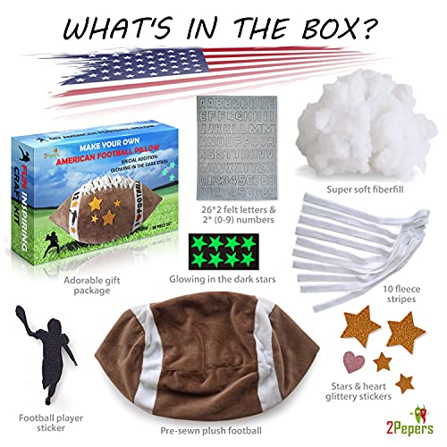 Make Your Own American Football Plush Pillow Kit Kids Gift Art & Craft Set - style: FOOTBALL