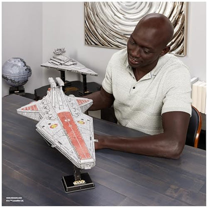 4D Build Star Wars Deluxe Venator-Class Star Destroyer 3D Model Kit, Star Wars Collectibles & Desk Decor, Adult Puzzle, Building Toys, 288 Pieces, 3D Puzzles, Gift Ideas for Ages 12 & Up - style: Deluxe Venator-Class Star Destroyer 288 pcs