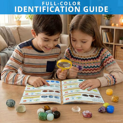 PIBEX Gemstone Collection Kit, 16 Gems & Crystals, Approx. 1-Inch / 2-3 cm - style: 16PC Polished Edition