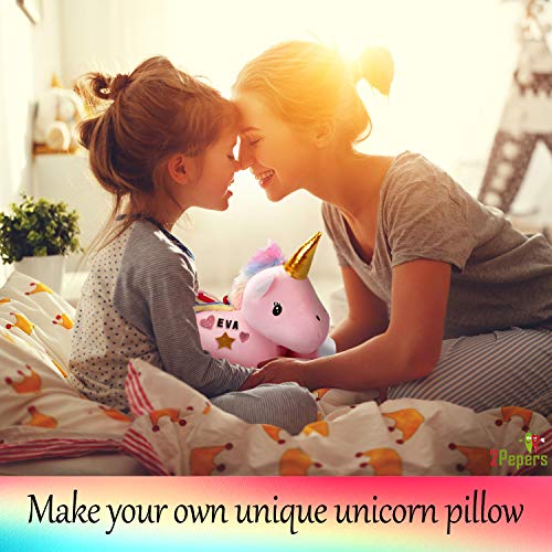 Make Your Own Unicorn Pillow Kit Arts and Crafts for Girls No Sew Plush Toy - style: UNICORN PILLOW