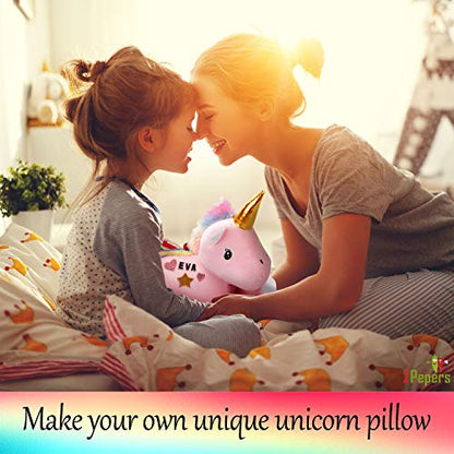 Make Your Own Unicorn Pillow Kit Arts and Crafts for Girls No Sew Plush Toy - style: UNICORN PILLOW