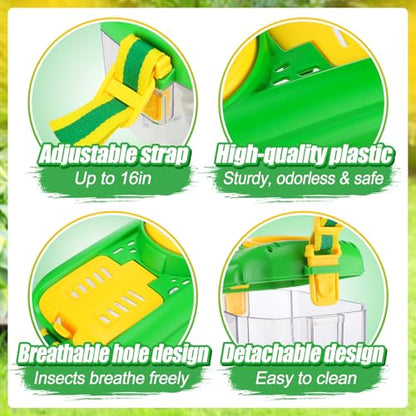 2 Sets Bug Catcher for Kids, Bug Catching Kit Gifts with Butterfly Net Toys - color: Green