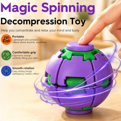 3D Printed Gear Fidget Spinner Toy, Mechanical Kinetic Desk Toy, Portable Sensory Fidget Gadget, Metal EDC Desk Accessory, Creative Office Gift, Nebula Purple - color: Nebula Purple