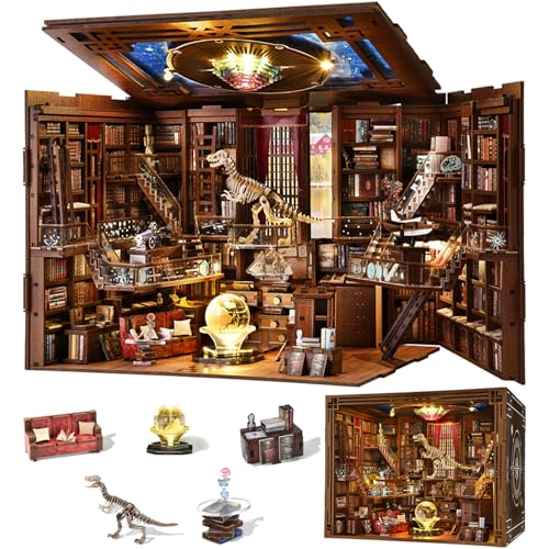 Beyond Library Max Book Nook Kit, DIY 3D Wooden Miniature Dollhouse Puzzle - color: Beyond Library Max