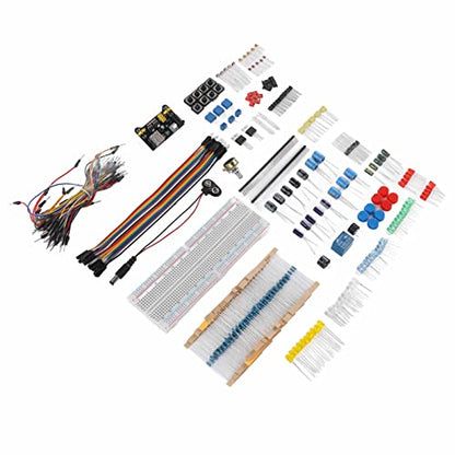 Electronics Component Kit, Starter Fun Assortment with Resistor Capacitor Diode Module, for Beginners Learning to Program R3 Development Board
