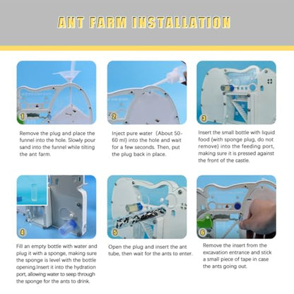 Ant Farm Castle, Sand Ant Colony Observation Kit for Kids - color: Beige