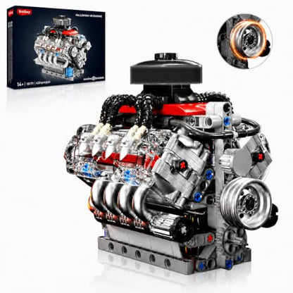 Sosuy V8 Car Engine Model Kit Mini Motor Building Blocks Sets that can Runs - color: V8 Engine