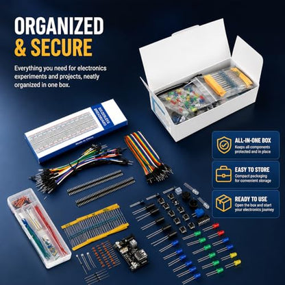 Breadboard Kit, 830 Tie-Points, with Power Supply Module