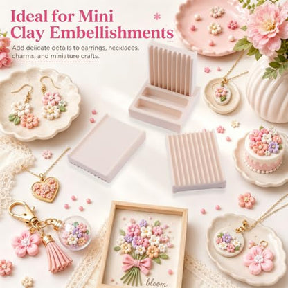 Mini Polymer Clay Bead Maker（3.5&4&4.5mm）, Clay Beads Roller Bead Shaping Tool Clay Molds for Jewelry Making DIY Bracelet Necklace Craft - color: 3.5-4.5mm