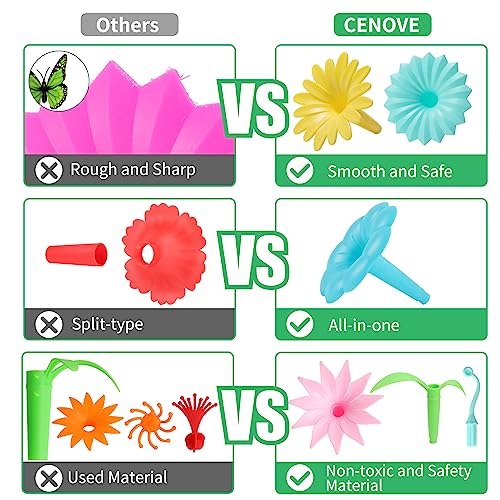 CENOVE Birthday Toys Gifts for 3 4 5 6 Years Old Boys Girls,Upgrade DIY Flower Garden Building Toy,STEM Educational Kids Toys Preschool Kindergarten Arts and Crafts Toy - color: Multicolor
