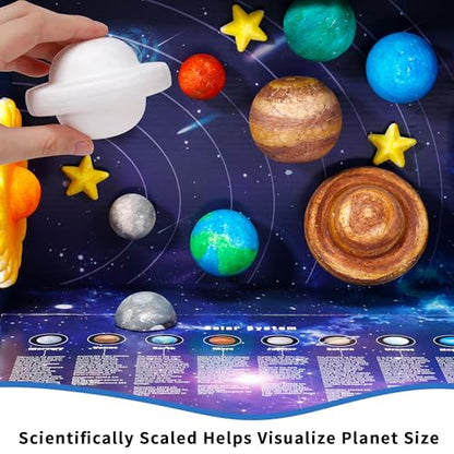 Pllieay 3D Solar System Model Kit, Solar System Kit with Display Box