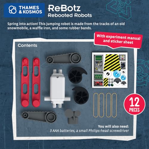 Thames & Kosmos ReBotz: Pogo – The Jammin’ Jumping Robot | Build a Wacky Motorized Robot! | Collect All 4 | Combine to Make New Robotic Creations | Great Stocking Stuffer, Easter Basket Goodie - style: Pogo - The Jammin' Jumping Robot