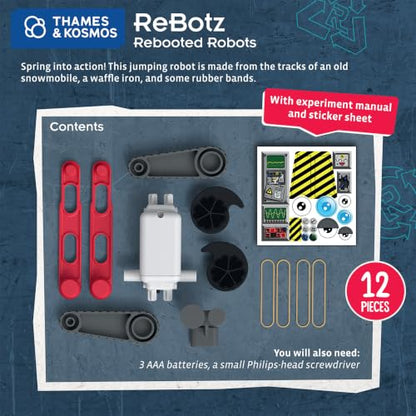 Thames & Kosmos ReBotz: Pogo – The Jammin’ Jumping Robot | Build a Wacky Motorized Robot! | Collect All 4 | Combine to Make New Robotic Creations | Great Stocking Stuffer, Easter Basket Goodie - style: Pogo - The Jammin' Jumping Robot