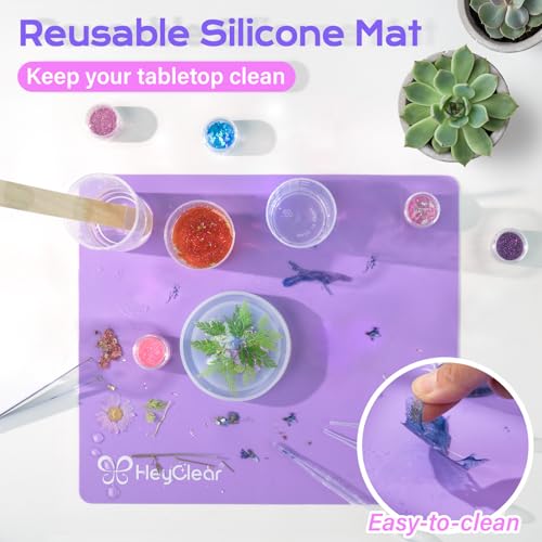 HeyClear 18oz Epoxy Resin Kit Molds Complete Set for Beginners DIY Crafts - size: 18 oz Starter Kit