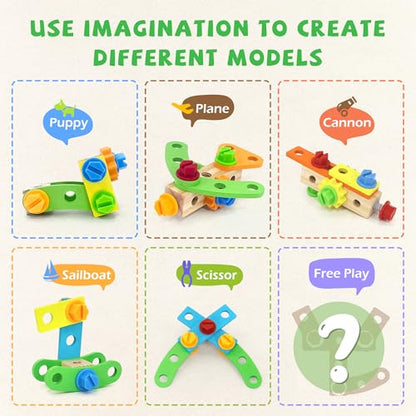 Kids Tool Set Toy with Drill, Montessori Toys for Age 3+ Years Old Boy Girl