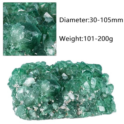 Sportmusies Natural Green Fluorite Crystal Cluster, 1.18-4.13 inches - size: 1.18 - 4.13 Inch