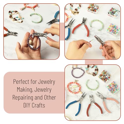 Mr. Pen- Pliers for Jewelry Making, 3 Pack, Chain Nose - color: Multicolor 1