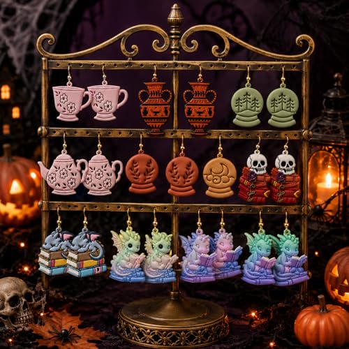 9 Pcs Hobby-Themed Polymer Clay Cutters Set - Teacup, Book & Mythical Creature Imprint Cutters for Polymer Clay Jewelry Making, Gift for Tea & Book Lovers - color: Book & Mythical