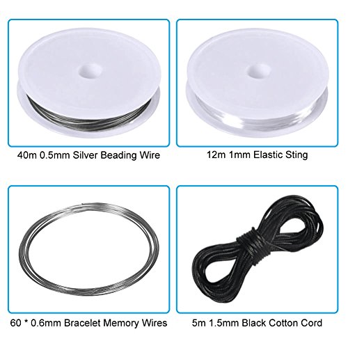 PAXCOO Jewelry Making Supplies Kit - Jewelry Repair Tool with Accessories, Pliers, Findings, and Beading Wires for Adults and Beginners