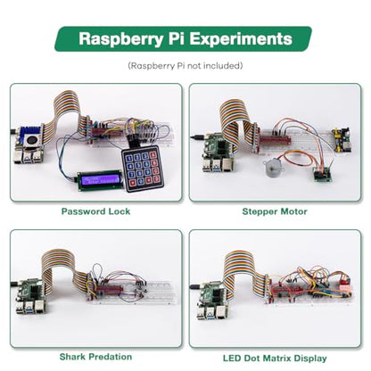 LAFVIN Super Starter Kit for Raspberry Pi 5/4/4B/3B/3B+,Python C Java Scratch,with Tutorial Beginner Kit