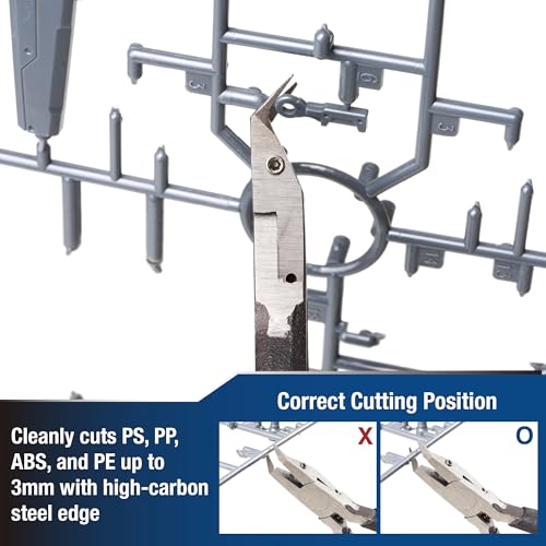 Beaditive Single Blade Nipper for Plastic Model - Plastic Sprue Cutter - Gunpla, Gundam Model, Scale Model Building (Angled) - style: Angled