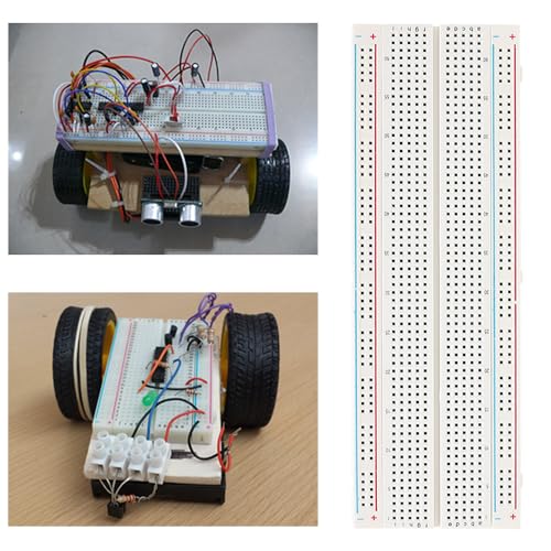 Solderless Breadboard Ultimate Kit - 4PCS 830/400 Tie Points Boards + 130 Jumper Wires | ABS Plastic with Tin-Plated Contacts, Compatible with Arduino, Raspberry Pi & Electronics Projects