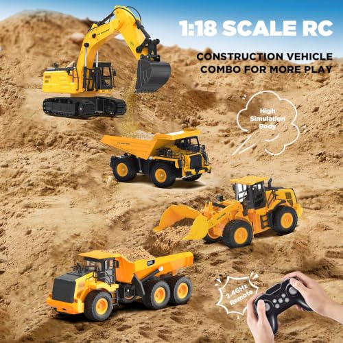 12.2" Remote Control Dump Truck Toy for Kids, RC Construction Vehicle Toy - style: Dump Truck[2026 Upgrade]