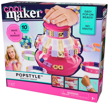 Cool Maker, PopStyle Bracelet Making Kit with 170 Beads, Make & Remake 10 (Packaging May Vary), Arts and Crafts Jewelry Kit, Kids Toys for Ages 7 and up - style: PopStyle Bracelet Maker