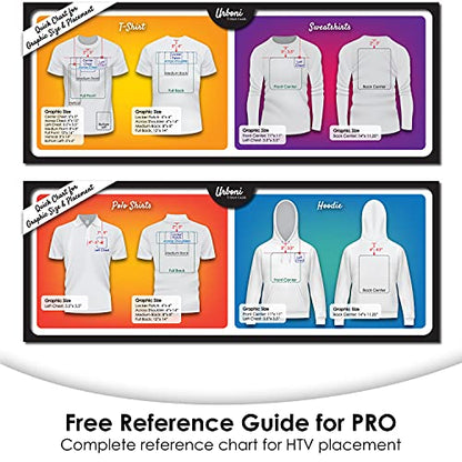 Tshirt Ruler Guide for Heat Press, XL Vinyl HTV DTF Alignment Tool - size: Original Model (1 pack)