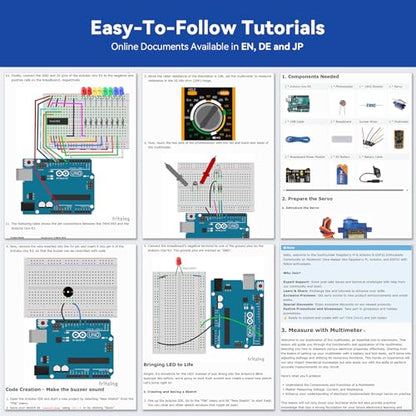 SunFounder Inventor Lab Starter Kit with Original Arduino Uno R3 REV3 Multimeter 34 Projects 40+Video Courses RAB Breadboard Holder, RoHS Compliant, for Beginners & Engineers